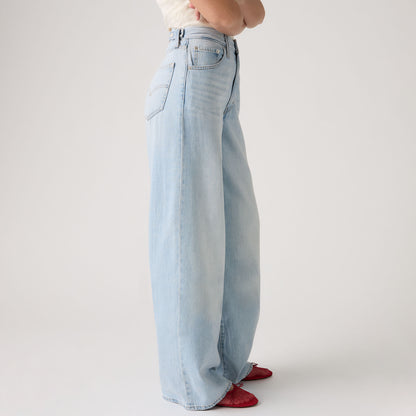 LEVI'S® WOMEN'S CINCH WIDE-LEG JEANS - MED INDIGO - WORN IN