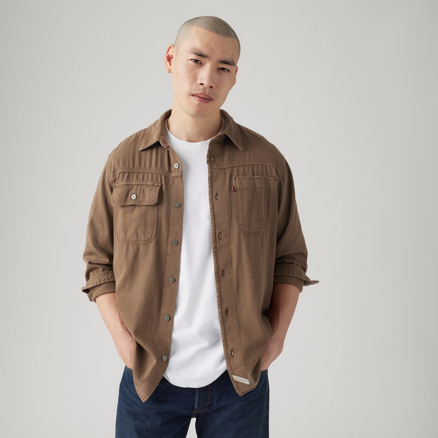 LEVI’S® MEN’S LONG-SLEEVE AUBURN WORKER SHIRT - NEUTRAL
