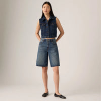 LEVI'S® WOMEN'S BAGGY DAD JORTS - DARK INDIGO WORN IN