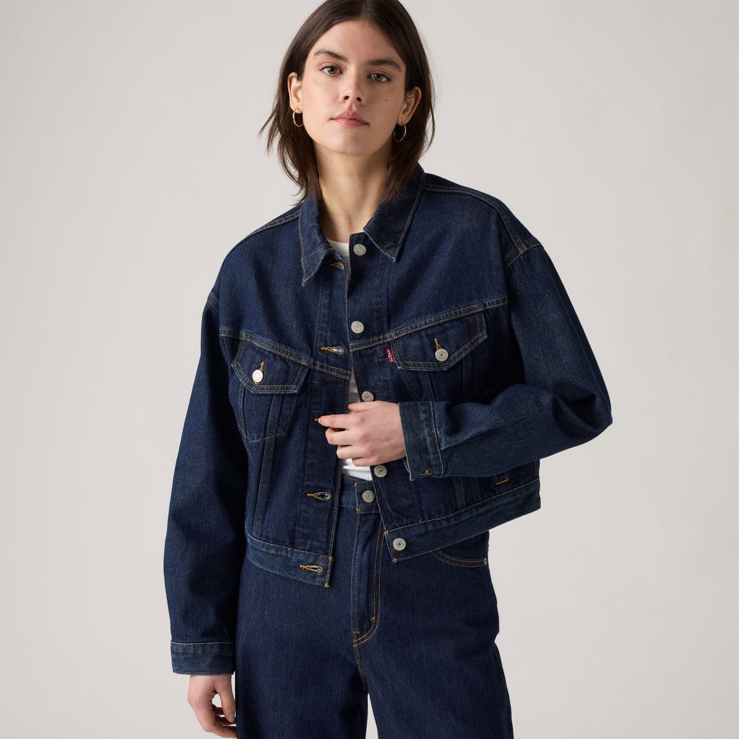 LEVI'S® WOMEN'S '90S TRUCKER JACKET - DARK INDIGO FLAT FINISH