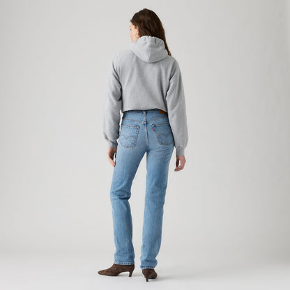 LEVI'S® WOMEN'S 501® ORIGINAL JEANS - MED INDIGO - WORN IN