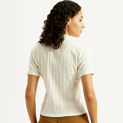 LEVI'S®WOMEN'S TEXTURED SLIM FIT SHIRT - WHITE