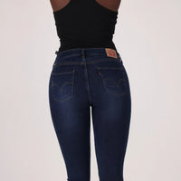 LEVI'S® CURVY HIRISE SUPERSKINNY  - DARK INDIGO - WORN IN