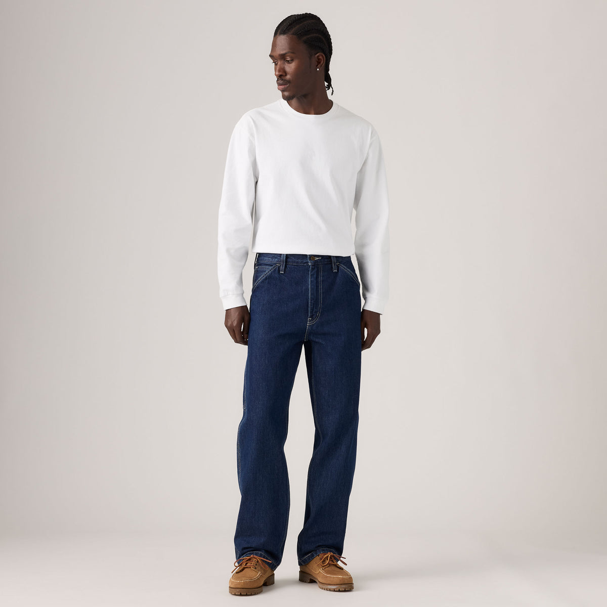 LEVI'S® MEN'S 568™ LOOSE STRAIGHT CARPENTER - MED INDIGO - WORN IN