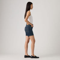 LEVI'S® WOMEN'S 501® MID-THIGH SHORTS - DARK INDIGO - WORN IN