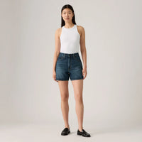 LEVI'S® WOMEN'S CINCH MID-THIGH SHORTS - DARK INDIGO WORN IN