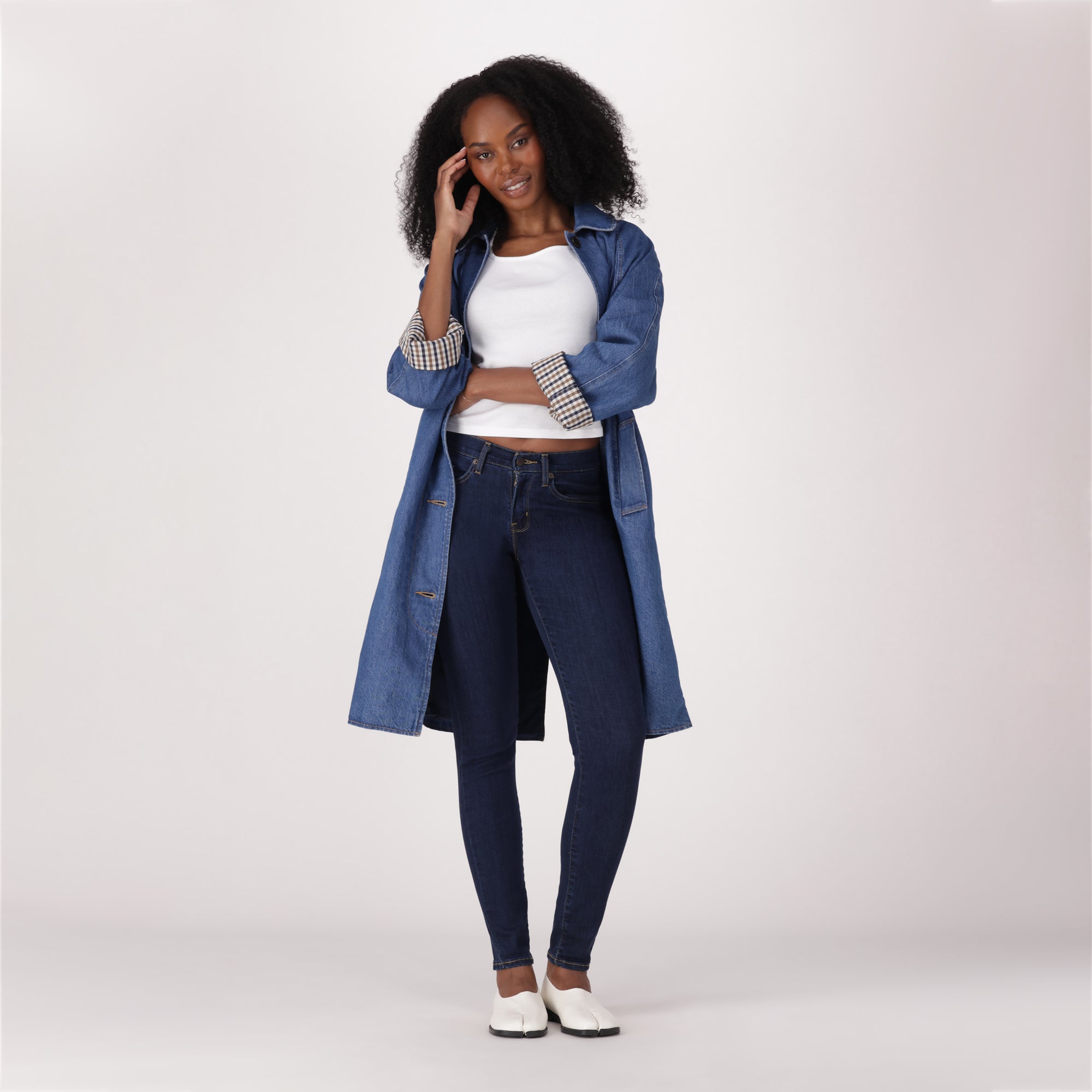LEVI'S® WOMEN'S CURVY SKINNY  - DARK INDIGO - FLAT FINISH
