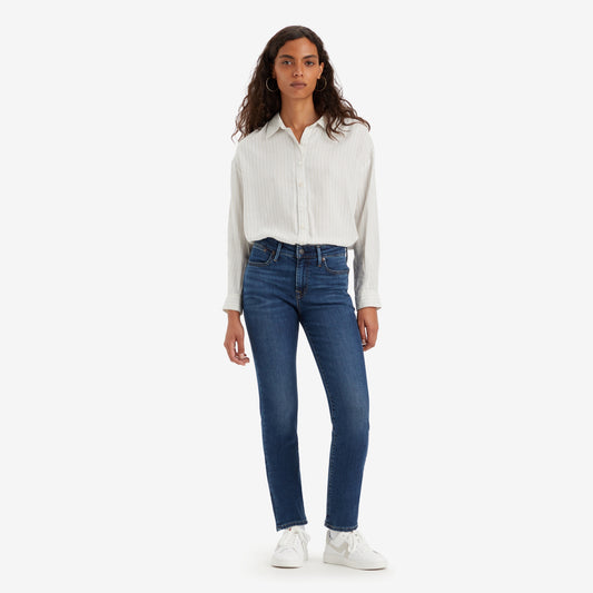 LEVI'S® WOMEN'S 712 MID-RISE SLIM JEANS - DARK INDIGO WORN IN