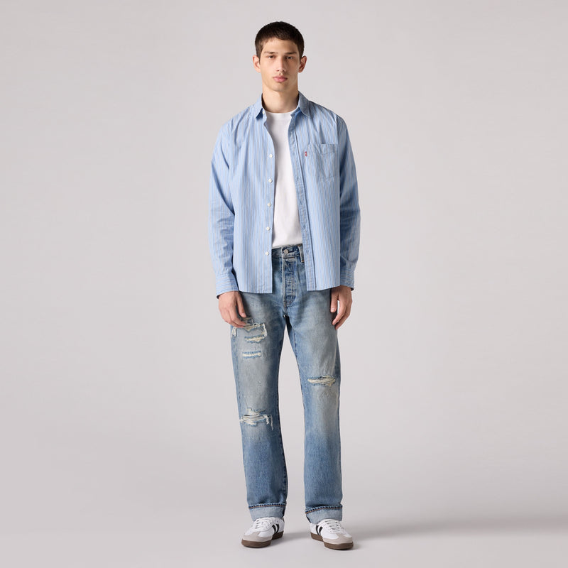 LEVI'S® MEN'S 501® ORIGINAL SELVEDGE JEANS - MEDIUM WASH