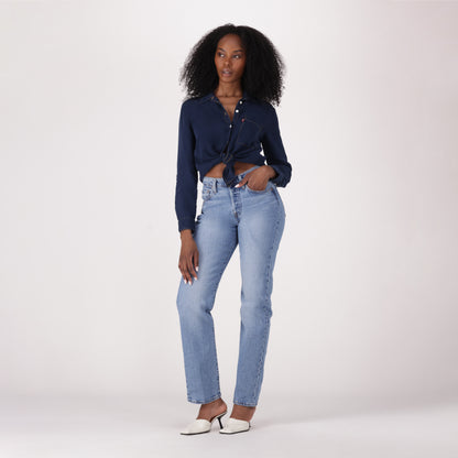 LEVI'S® WOMEN'S 501® CURVE JEANS - MED INDIGO - WORN IN