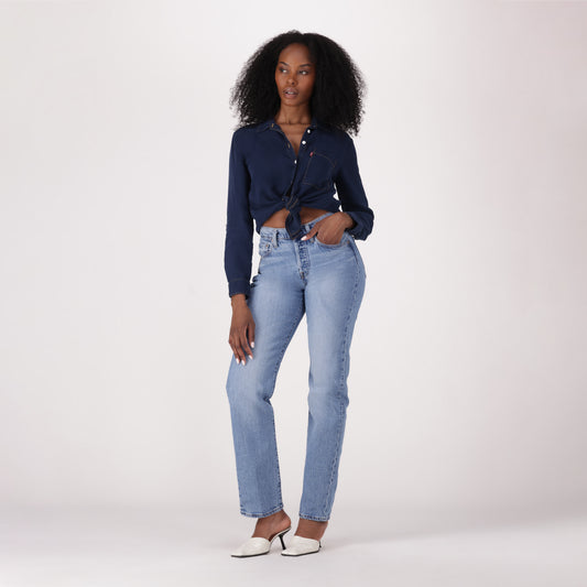 LEVI'S® WOMEN'S 501® CURVE JEANS - MED INDIGO - WORN IN