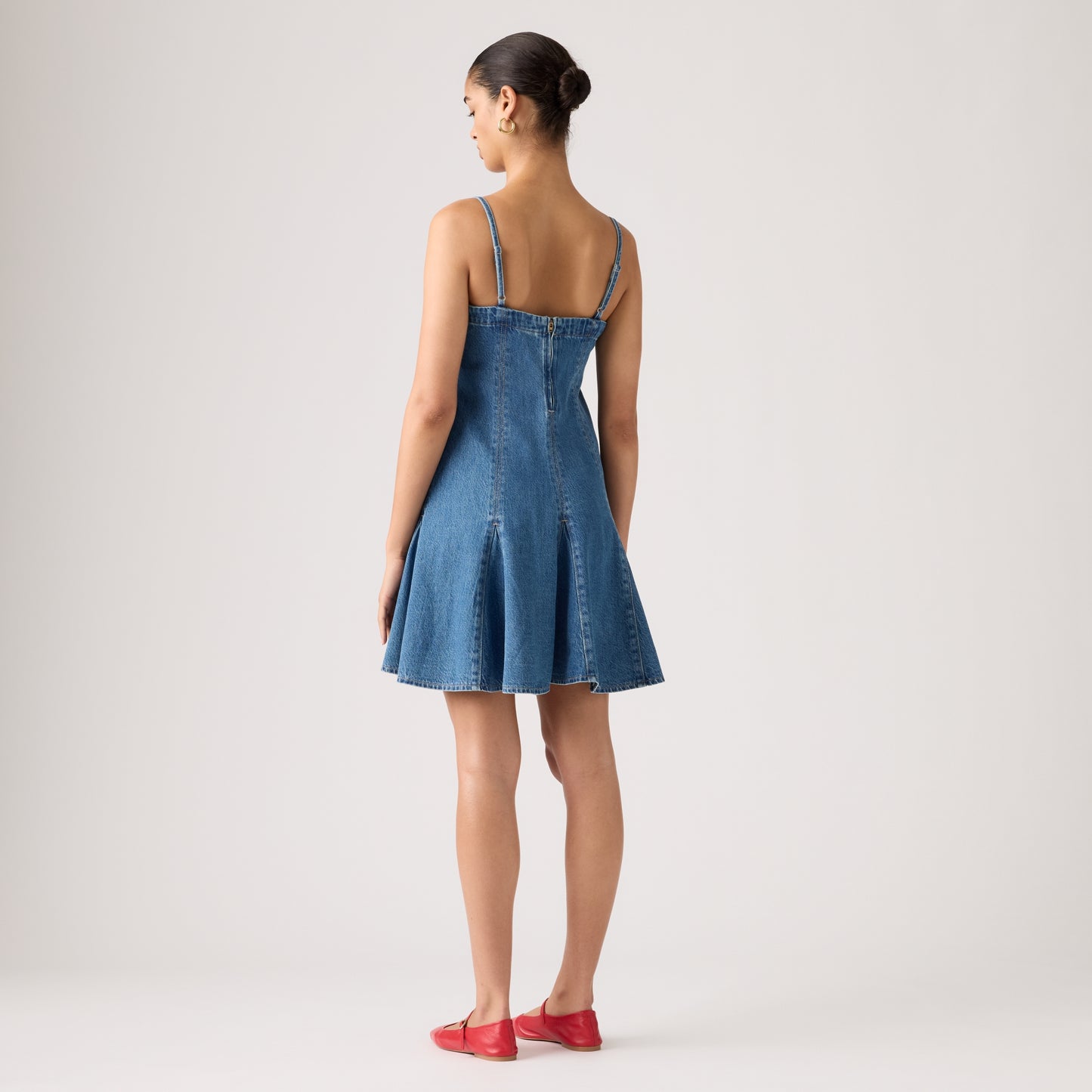 LEVI'S® WOMEN'S DENIM GODET DRESS - BLUE