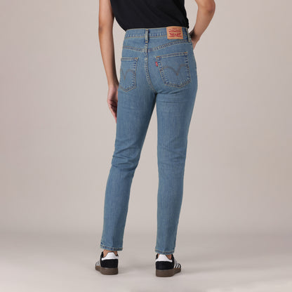 LEVI'S® WOMEN'S 720 HIGH-RISE SUPER SKINNY JEANS - MED INDIGO - WORN IN