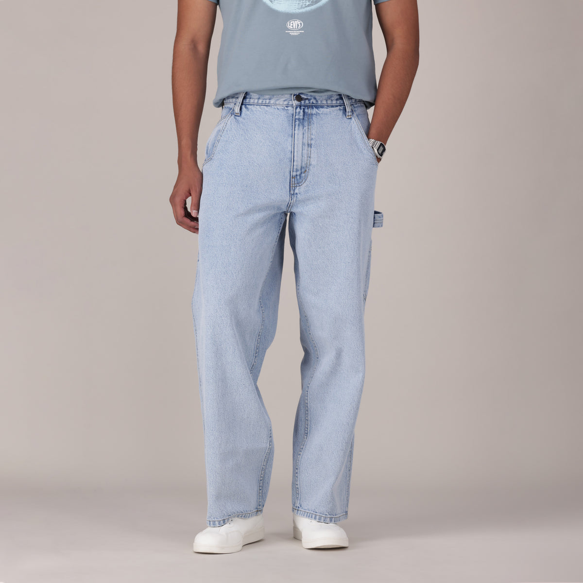 LEVI'S® MEN'S EXTRA BAGGY UTILITY - LIGHT INDIGO - WORN IN