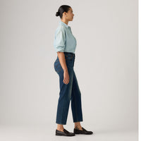 LEVI'S® WOMEN'S RIBCAGE STRAIGHT ANKLE JEANS - DARK INDIGO - WORN IN