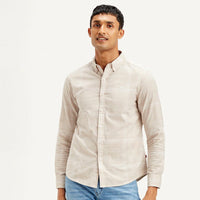 LEVI'S® MEN'S CHECKERED SLIM FIT OXFORD SHIRT - NEUTRAL