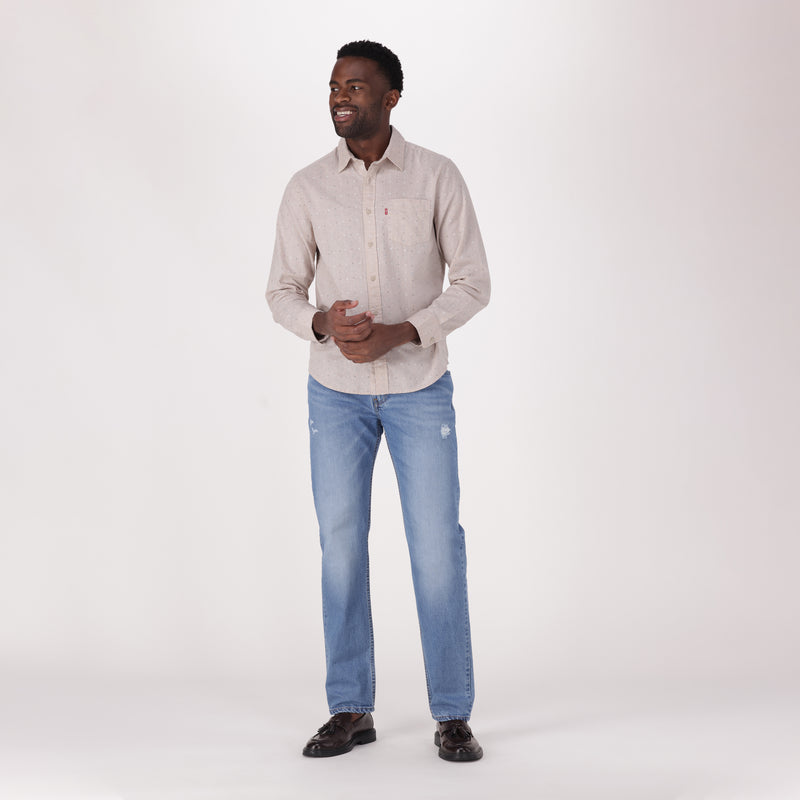 LEVI'S® MEN'S 502™ TAPER JEANS - MED INDIGO - WORN IN