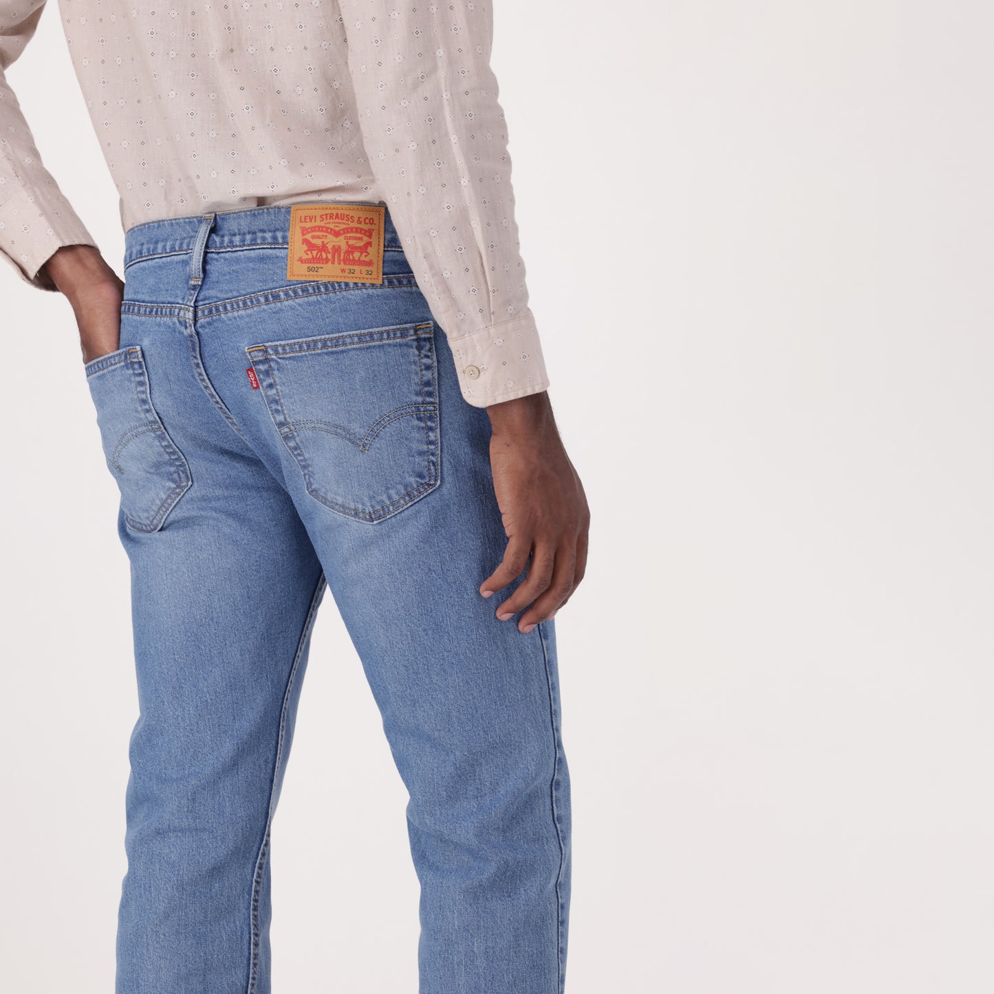 LEVI'S® MEN'S 502™ TAPER JEANS - MED INDIGO - WORN IN