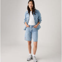 LEVI'S® U.S. SOCCER 478 BAGGY SHORTS - LIGHT INDIGO - WORN IN