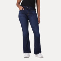 LEVI'S® WOMEN'S CURVY FLARE - DARK INDIGO - WORN IN