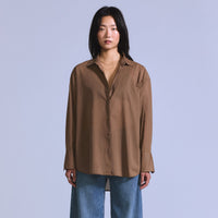 LEVI'S® BLUE TAB™ WOMEN'S LONG-SLEEVE WOVEN SHIRT - BROWN