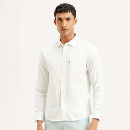 LEVI'S® MEN'S SOLID SLIM FIT SHIRT - WHITE