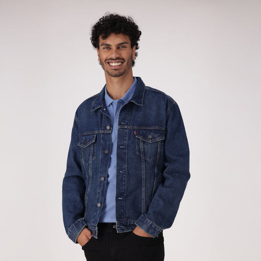 LEVI'S® MEN'S TRUCKER JACKET - DARK INDIGO - WORN IN