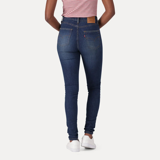 LEVI'S® WOMEN'S 720 HIGH-RISE SUPER SKINNY JEANS - MED INDIGO - WORN IN