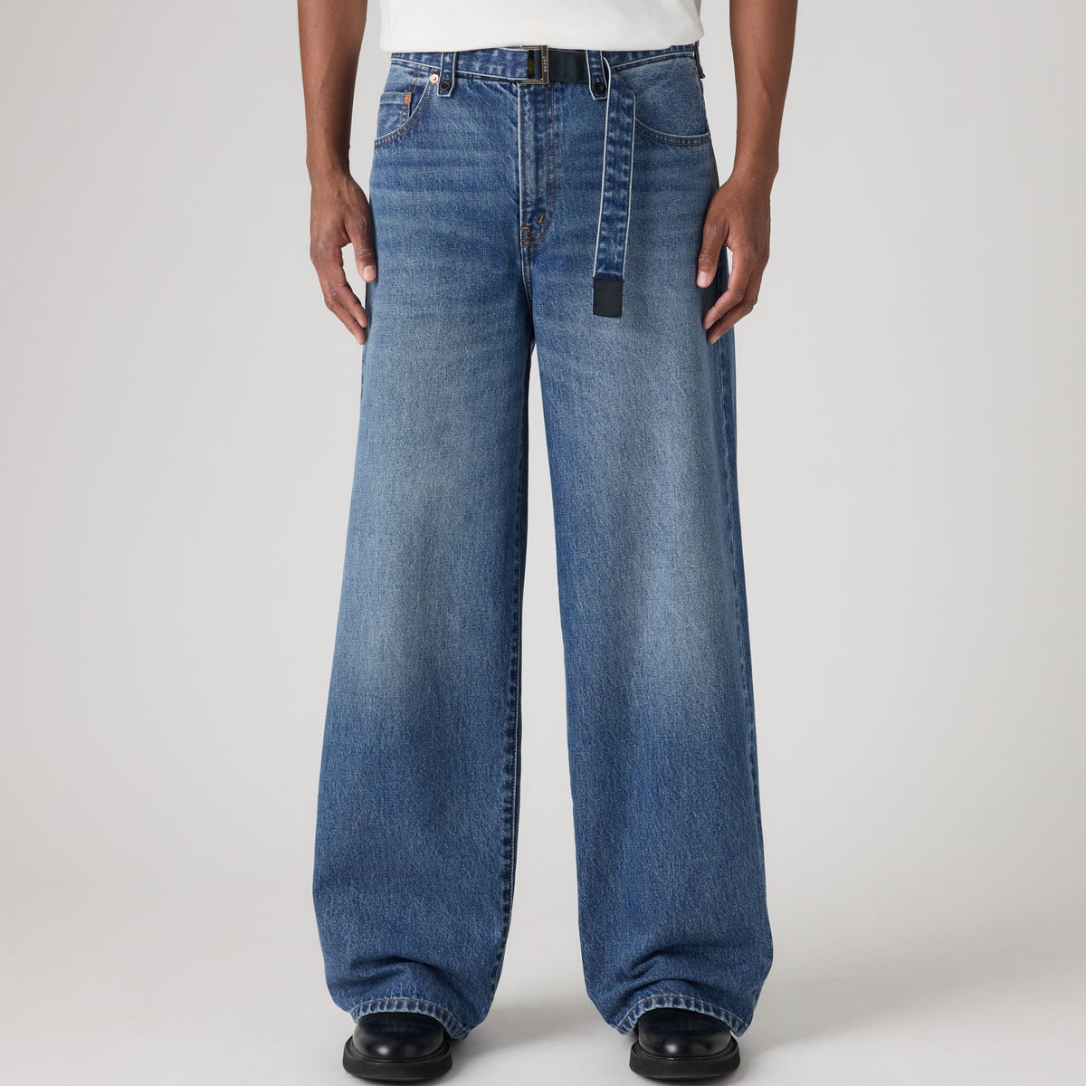 LEVI’S® X SACAI BELTED WIDE PANTS - VINTAGE BLUE