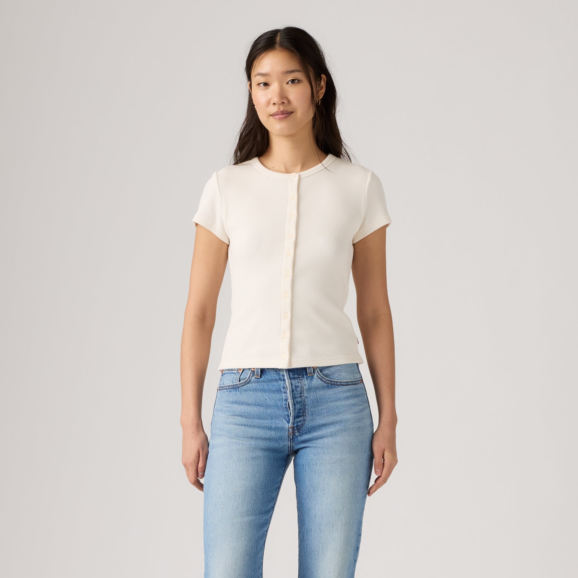 LEVI'S® WOMEN'S RORY BUTTON-THROUGH SHIRT - WHITE
