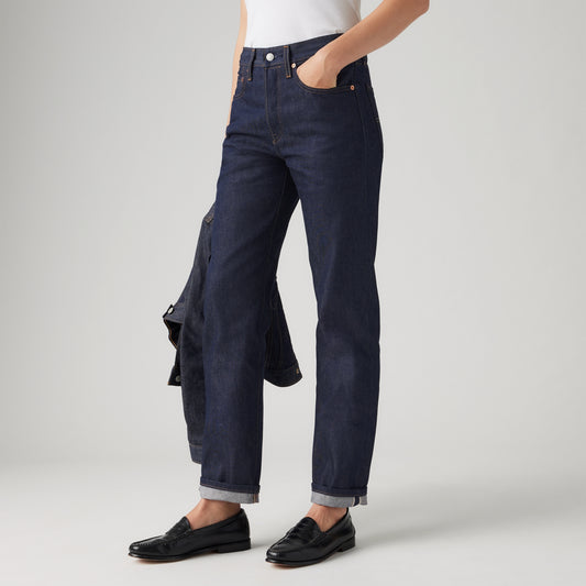 LEVI'S® WOMEN'S 501® ORIGINAL SELVEDGE JEANS - DARK INDIGO FLAT FINISH
