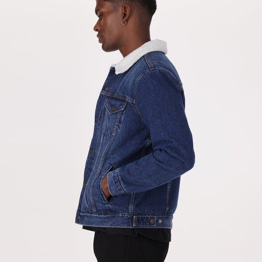 LEVI'S® MEN'S TYPE III SHERPA TRUCKER JACKET - GREEN