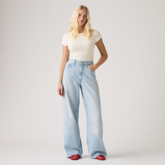 Levi's® Women's Cinch Wide Leg Jeans - Med Indigo - Worn In