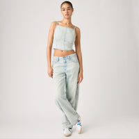 LEVI'S® WOMEN'S BAGGY DAD BARREL JEANS - MED INDIGO - WORN IN