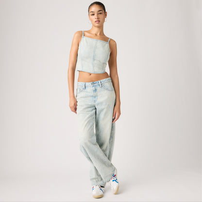 LEVI'S® WOMEN'S BAGGY DAD BARREL JEANS - MED INDIGO - WORN IN