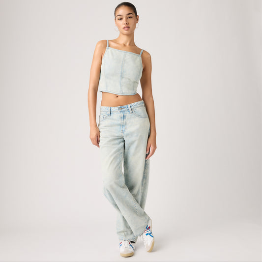 LEVI'S® WOMEN'S BAGGY DAD BARREL JEANS - MED INDIGO - WORN IN