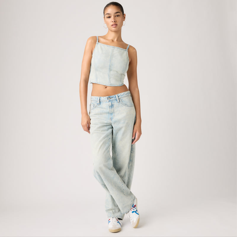 LEVI'S® WOMEN'S BAGGY DAD BARREL JEANS - MED INDIGO - WORN IN