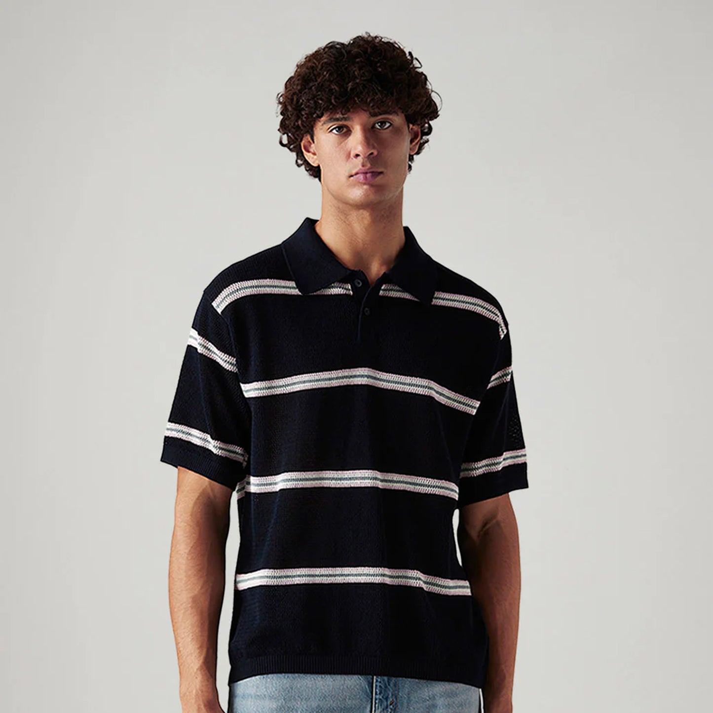 LEVI'S® MEN'S LOOSE FIT POLO T-SHIRTS - NAVY