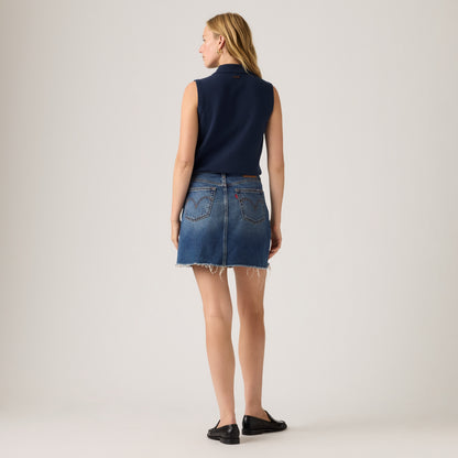 LEVI'S® WOMEN'S DECONSTRUCTED SKIRT - DARK INDIGO  WORN IN