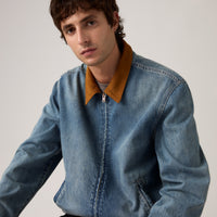 LEVI'S® MEN'S MECHANICS FULL-ZIP JACKET - MED INDIGO - WORN IN