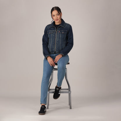 LEVI'S® WOMEN'S 720 HIGH-RISE SUPER SKINNY JEANS - MED INDIGO - WORN IN