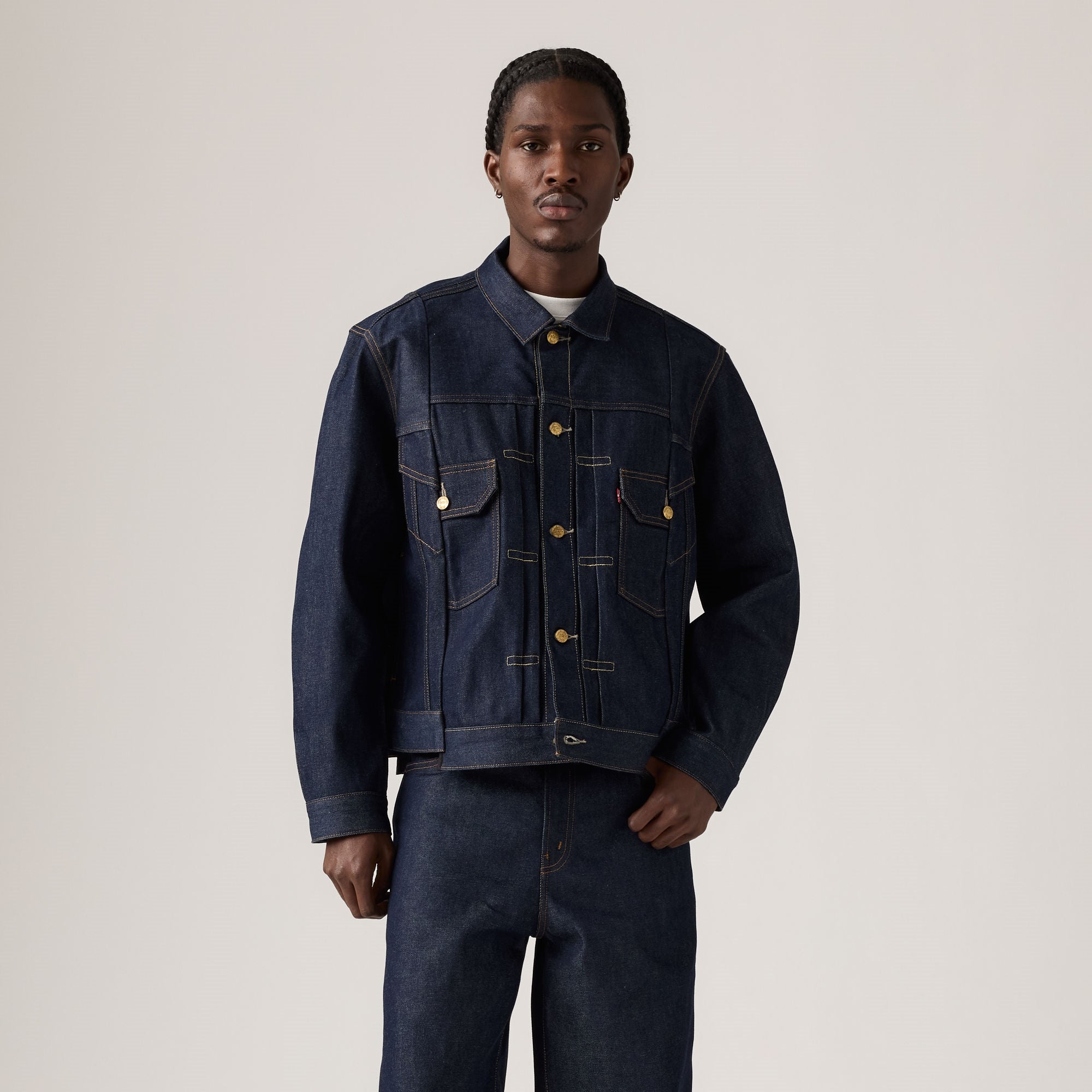 【再入荷！】 DARK - JACKET DENIM SACAI X LEVI'S® INDIGO FINISH FLAT - ジャケット・アウター