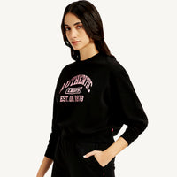 LEVI’S® WOMEN'S TYPOGRAPHY CREW NECK SWEATSHIRT - BLACK