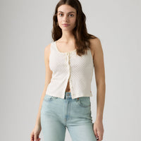 LEVI'S® DRY GOODS WOMEN'S POINTELLE LACE TANK - WHITE