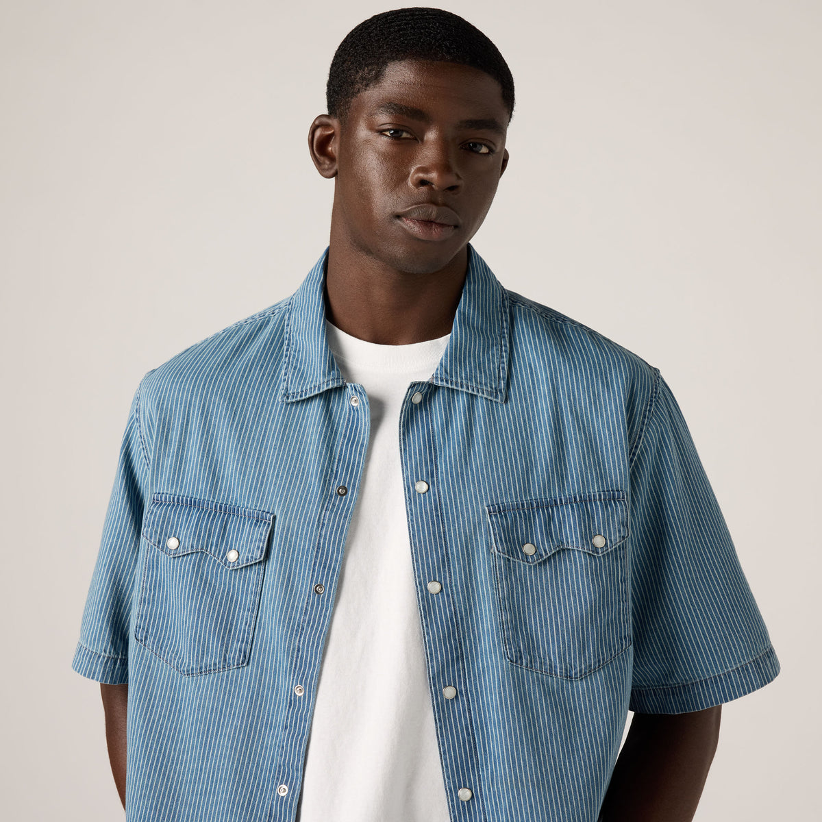LEVI'S® MEN'S SHORT-SLEEVE BOXY WESTERN SHIRT - MULTI-COLOR