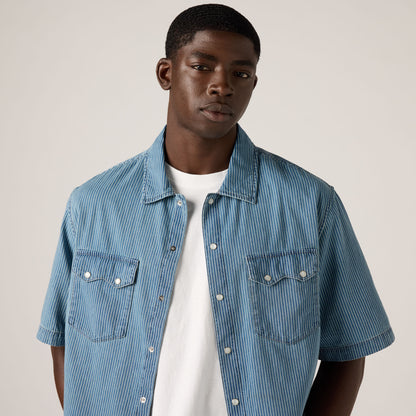 LEVI'S® MEN'S SHORT-SLEEVE BOXY WESTERN SHIRT - MULTI-COLOR