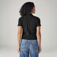 Levi's® Women's Textured Slim Fit Ribbed Shirt - Black