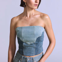 LEVI'S® BLUE TAB™ WOMEN'S ROPER BUSTIER - MED INDIGO - FLAT FINISH