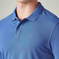 LEVI'S® MEN'S SOLID SLIM FIT COMMUTER POLO T-SHIRT - BLUE