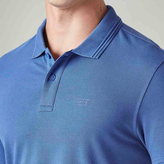 LEVI'S® MEN'S SOLID SLIM FIT COMMUTER POLO T-SHIRT - BLUE